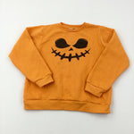 Scary Pumpkin Orange Sweatshirt - Boys/Girls 9-10 Years