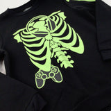 Gaming Skeleton' Black Sweatshirt - Boys 11-12 Years