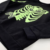 Gaming Skeleton' Black Sweatshirt - Boys 11-12 Years