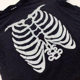 Skeleton Glittery Black T-Shirt - Boys/Girls 14-16 Years