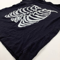 Skeleton Glittery Black T-Shirt - Boys/Girls 14-16 Years