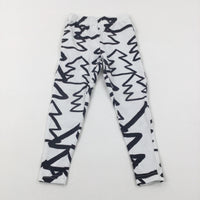 Trees White Leggings - Boys 2-3 Years