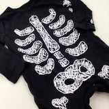 Skeleton Black Babygrow - Boys/Girls 3-6 Months