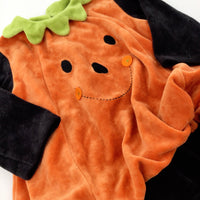 Pumpkin Velour Orange & Black Costume - Boys/Girls 9-12 Months