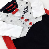 Vampire Black & White Costume With Detachable Cape - Boys/Girls 3-6 Months