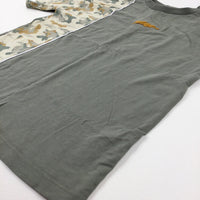 'Next Embroidered Motif Camouflage Khaki T-Shirt - Boys 10-11 Years