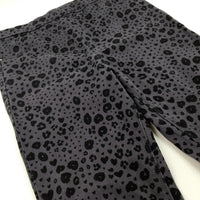 Patterned Charcoal Grey Denim Jeggings - Girls 10-11 Years