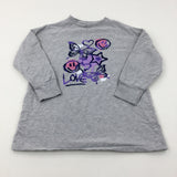 'Love' Butterflies & Stars Grey Sweatshirt - Girls 10-11 Years