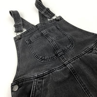 Black Denim Dungaree Dress - Girls 10-11 Years