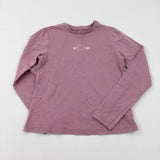 'Bold Brave' Heart Dusky Pink Long Sleeve Top - Girls 10-11 Years