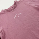 'Bold Brave' Heart Dusky Pink Long Sleeve Top - Girls 10-11 Years