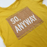 'So Anyway' Glittery Yellow T-Shirt - Girls 10-11 Years