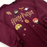 'Harry Potter' Stars Sequinned Burgundy Sweatshirt - Girls 10-11 Years