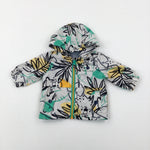 Jungle Animals & Trees White Fleece Lined Jacket - Boys Newborn