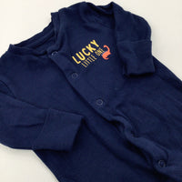 'Lucky Little One' Dinosaur Navy Bodysuit - Boys Newborn