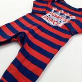 'Mummy's Little Prince' Red & Navy Romper - Boys Newborn