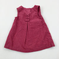 Bows Pink Cord Dress - Girls Newborn