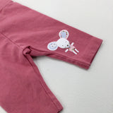 Mouse Dusky Pink Leggings - Girls Newborn