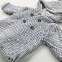 Grey Knitted Hooded Cardigan/Jacket - Girls Newborn