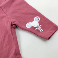 Mouse Dusky Pink Leggings - Girls Newborn