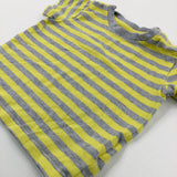 Yellow & Grey Striped T-Shirt - Boys 0-3 Months