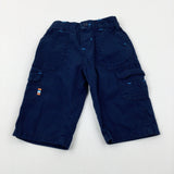 Navy Lightweight Cargo Trousers - Boys 0-3 Months