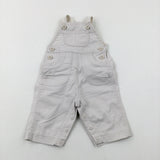 Cream Dungarees - Boys 0-3 Months