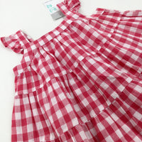 **NEW** Pink Checked Dress - Girls 0-3 Months