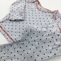 Stars Grey Jersey Pyjamas - Girls 0-3 Months