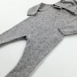 Soft Grey Cashmere Mix Hooded Pramsuit/Onesie - Boys/Girls 3-6 Months