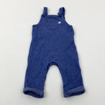 Patterned Blue Dungarees - Boys 3-6 Months