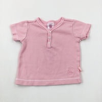 Bunny Motif Pink T-Shirt - Girls 3-6 Months