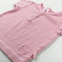 Bunny Motif Pink T-Shirt - Girls 3-6 Months