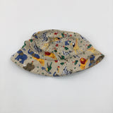 Jungle Animals Beige Sun Hat - Boys 6-9 Months