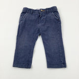 Mid Blue Trousers With Adjustable Waist - Boys 6-9 Months