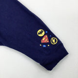 Justice League Superheroes Navy Joggers - Boys 6-9 Months