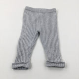 Light Grey Knitted Leggings - Boys/Girls 9-12 Months