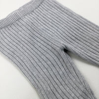 Light Grey Knitted Leggings - Boys/Girls 9-12 Months