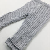 Light Grey Knitted Leggings - Boys/Girls 9-12 Months