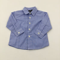 Blue Striped Long Sleeve Shirt - Boys 9-12 Months