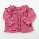 Dragonflies Pink Jersey Cardigan - Girls 9-12 Months