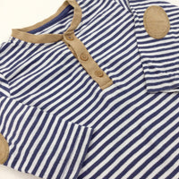 Navy & White Long Sleeve Top - Boys 6-9 Months