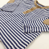 Navy & White Long Sleeve Top - Boys 6-9 Months