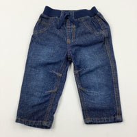 Dark Blue Denim Jeans - Boys 6-9 Months