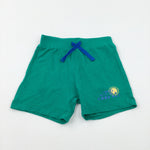 'Today Will Be A Good Day' Sun Green Jersey Shorts - Boys 12-18 Months