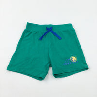 'Today Will Be A Good Day' Sun Green Jersey Shorts - Boys 12-18 Months