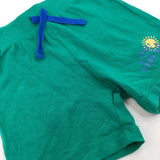 'Today Will Be A Good Day' Sun Green Jersey Shorts - Boys 12-18 Months