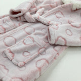 Patterned Pink Fluffy Dressing Gown - Girls 6-9 Months