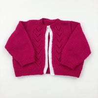 Pink Handmade Knitted Cardigan - Girls 6-9 Months