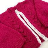 Pink Handmade Knitted Cardigan - Girls 6-9 Months